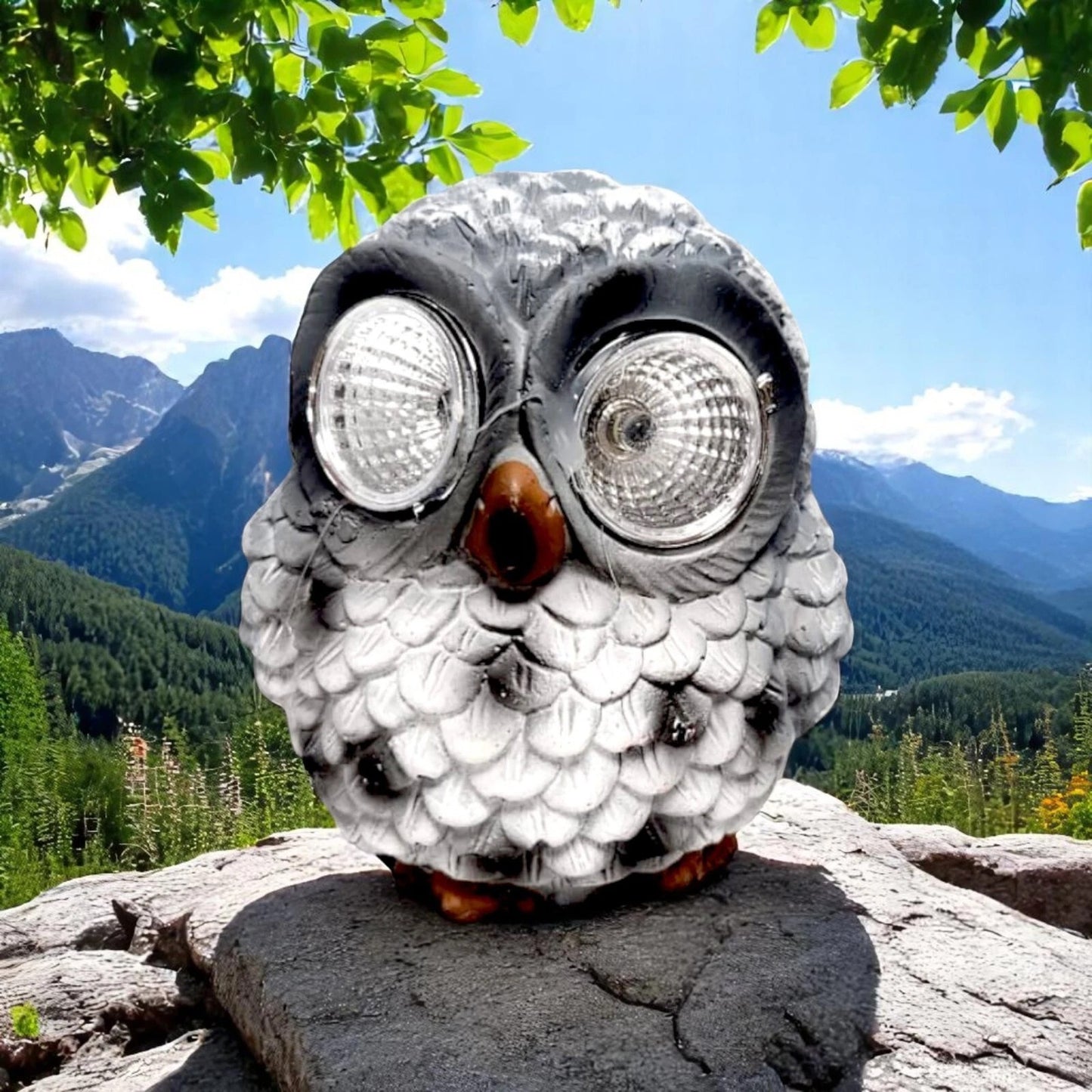 Cute Owl & Frog Solar Garden Lights – Animal LED Eye Ornaments (Pack of 2, 8x9cm)