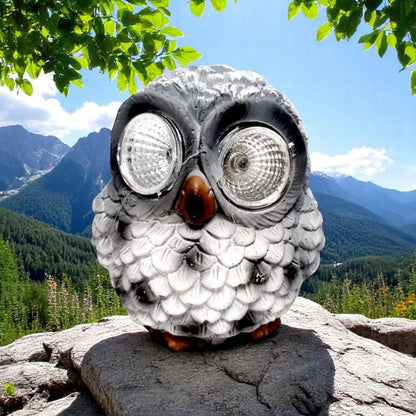 Cute Owl & Frog Solar Garden Lights – Animal LED Eye Ornaments (Pack of 2, 8x9cm)
