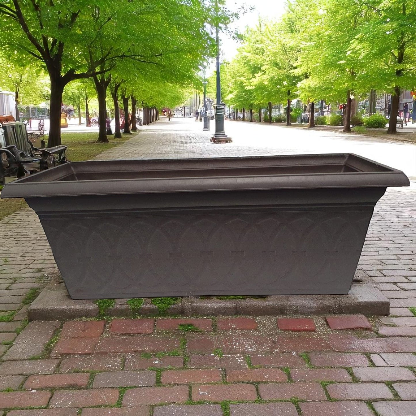 Durham 24" Garden Window Box Planter – Cloudy Terracotta or Coffee | Single or Twin Pack