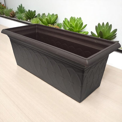 Durham 24" Garden Window Box Planter – Cloudy Terracotta or Coffee | Single or Twin Pack
