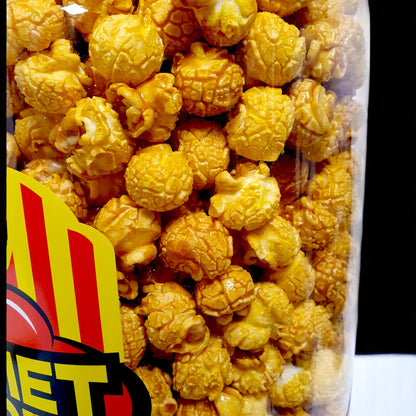 Gourmet Caramel Popcorn in Reusable Coin Bank Bottle – 890g Snack Gift