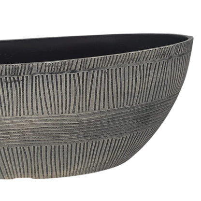 Sand Thatched Oval Bowl Planter 43cm – Bo Oval 17 | Single or Pack of 2