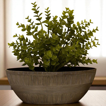Sand Thatched Oval Bowl Planter 43cm – Bo Oval 17 | Single or Pack of 2