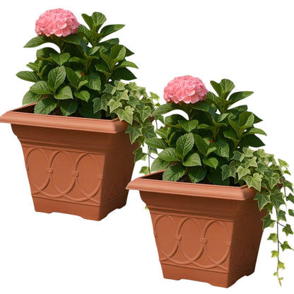 Durham 36.5cm Outdoor Plant Pot – Square Design, 21.2L Capacity