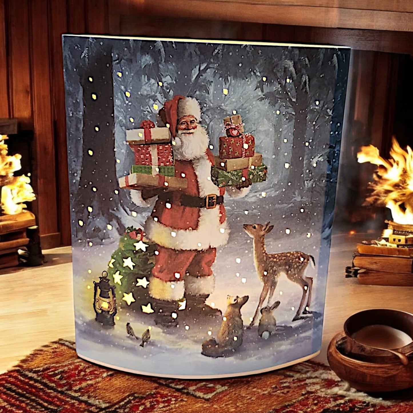 Santa's Magical Winter Wonderland Light-Up Display