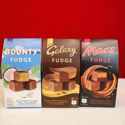 Bounty, Galaxy & Mars Fudge Chocolate Trio – 3 x 27.5g Boxes