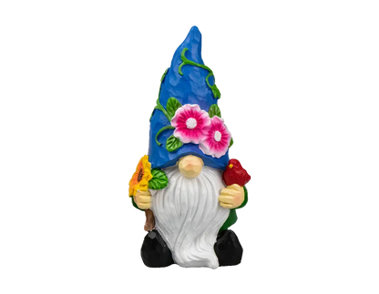 Flower Hat Garden Gonk Ornament  20cm Outdoor & Indoor Decoration  Charming Gnome Figurine
