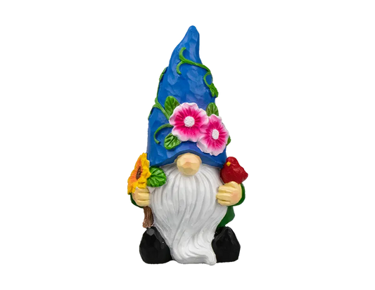 Flower Hat Garden Gonk Ornament  20cm Outdoor & Indoor Decoration  Charming Gnome Figurine