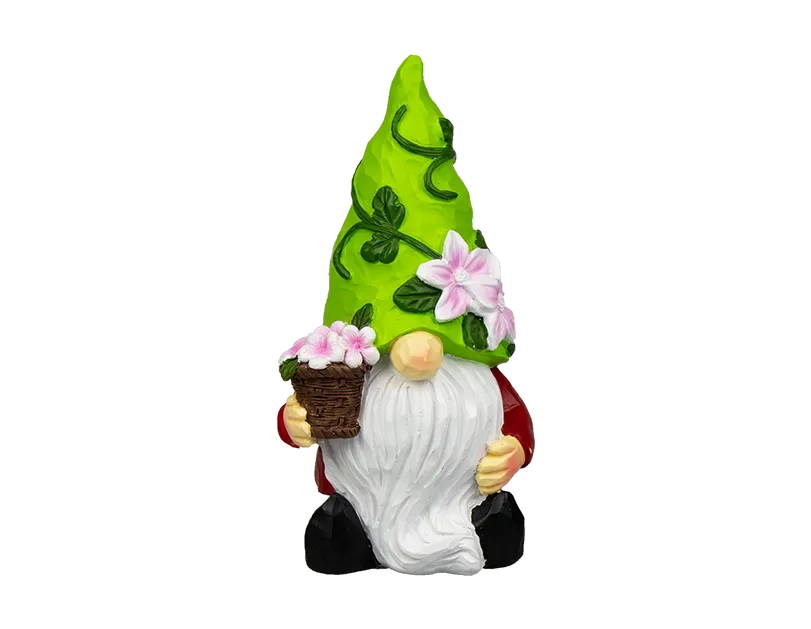 Flower Hat Garden Gonk Ornament  20cm Outdoor & Indoor Decoration  Charming Gnome Figurine