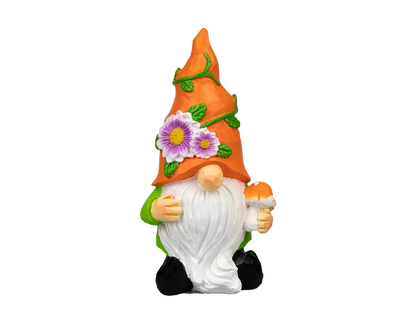 Flower Hat Garden Gonk Ornament  20cm Outdoor & Indoor Decoration  Charming Gnome Figurine