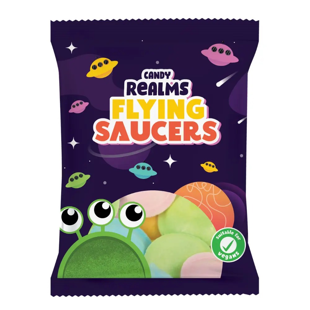 Candy Realms Flying Saucers Sweets 36g | Packs of 2, 6 or 12
