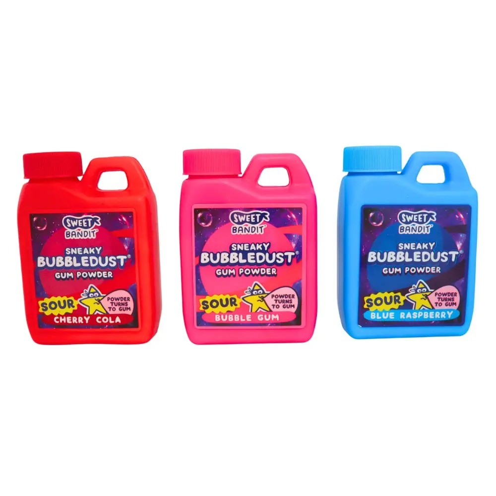 Sour Flavoured Gum Powder 50g – Blue Raspberry, Cherry Cola or Bubblegum Powder to Chewing Gum