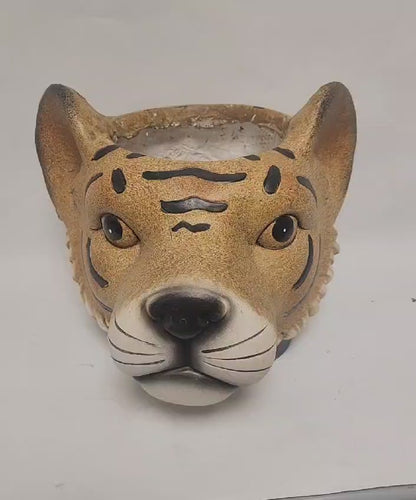 25cm Tiger Head Planter - Unique Decorative Pot