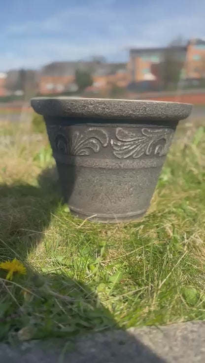 Stone Look Planter 30cm – Durable Decorative Plant Pot (Single / 2 / 6 Pack)