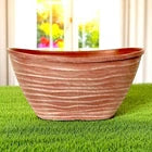 Dune Oval Planter 51cm – Powdered Brick Terracotta Plastic Pot  Lightweight Outdoor Garden Planters Single or Multipack (1, 2, 3, 4 Pots)