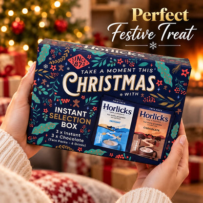 Horlicks Christmas Selection Box Original & Chocolate Malted Drinks 6 Sachets