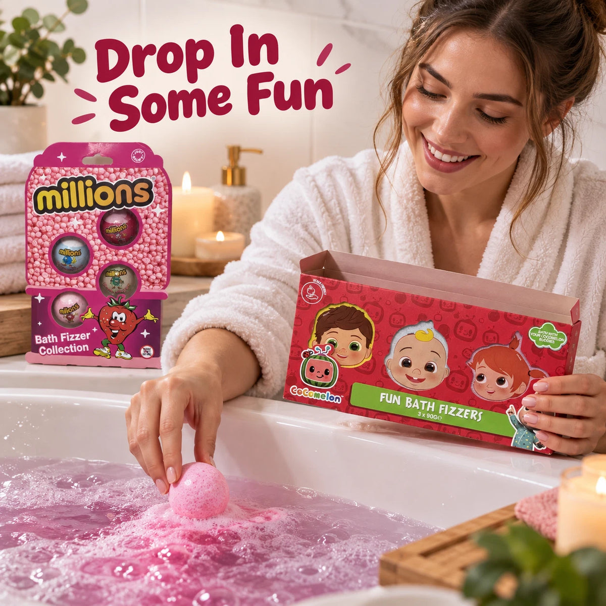 Fun Bath Fizzer Gift Set – Choice of 3 x 90g or 4 x 40g