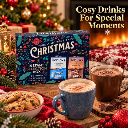 Horlicks Christmas Selection Box Original & Chocolate Malted Drinks 6 Sachets