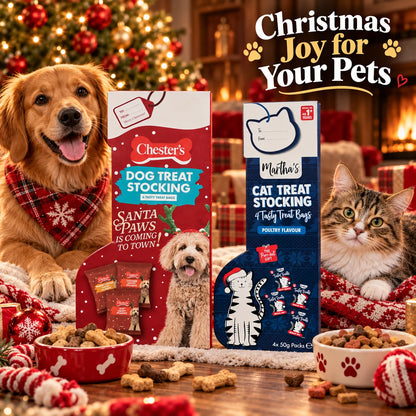 Christmas Dog & Cat Treat Stockings – Choose Dog, Cat or Both Festive Pet Gifts