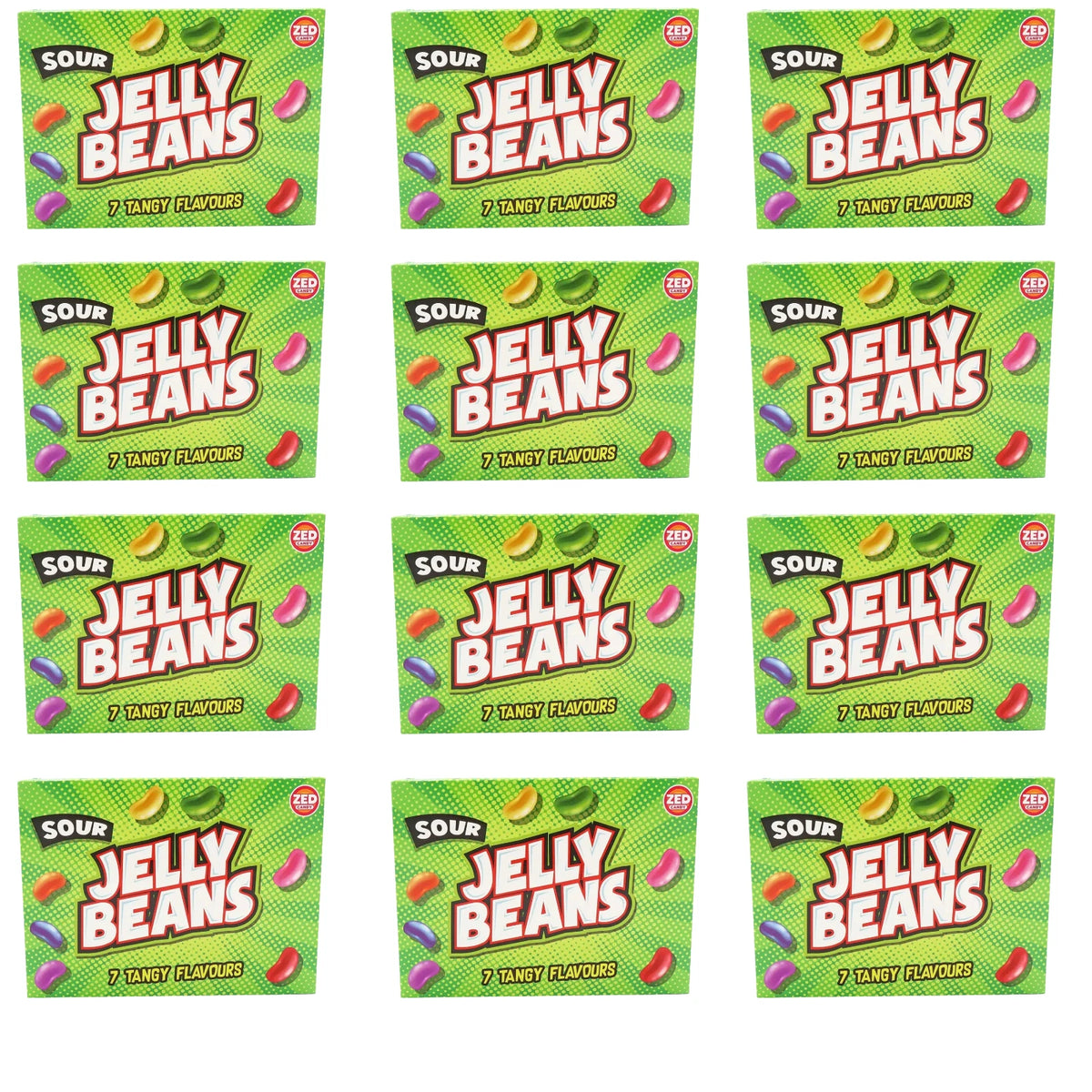 Zed Candy Sour Jelly Beans 120g Fruity Sweets Packs of 2, 6 or 12