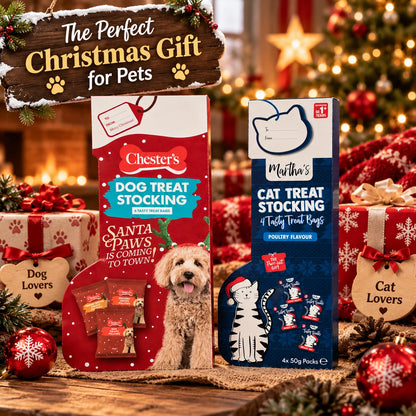 Christmas Dog & Cat Treat Stockings – Choose Dog, Cat or Both Festive Pet Gifts