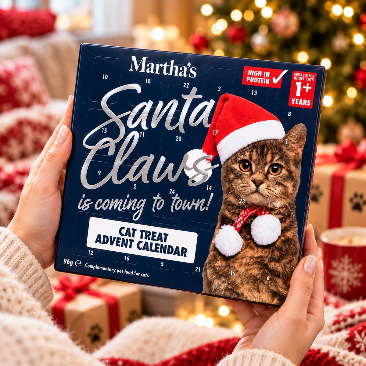 Martha’s Christmas Cat Treat Advent Calendar 96g – 120 Treats in 3 Flavours