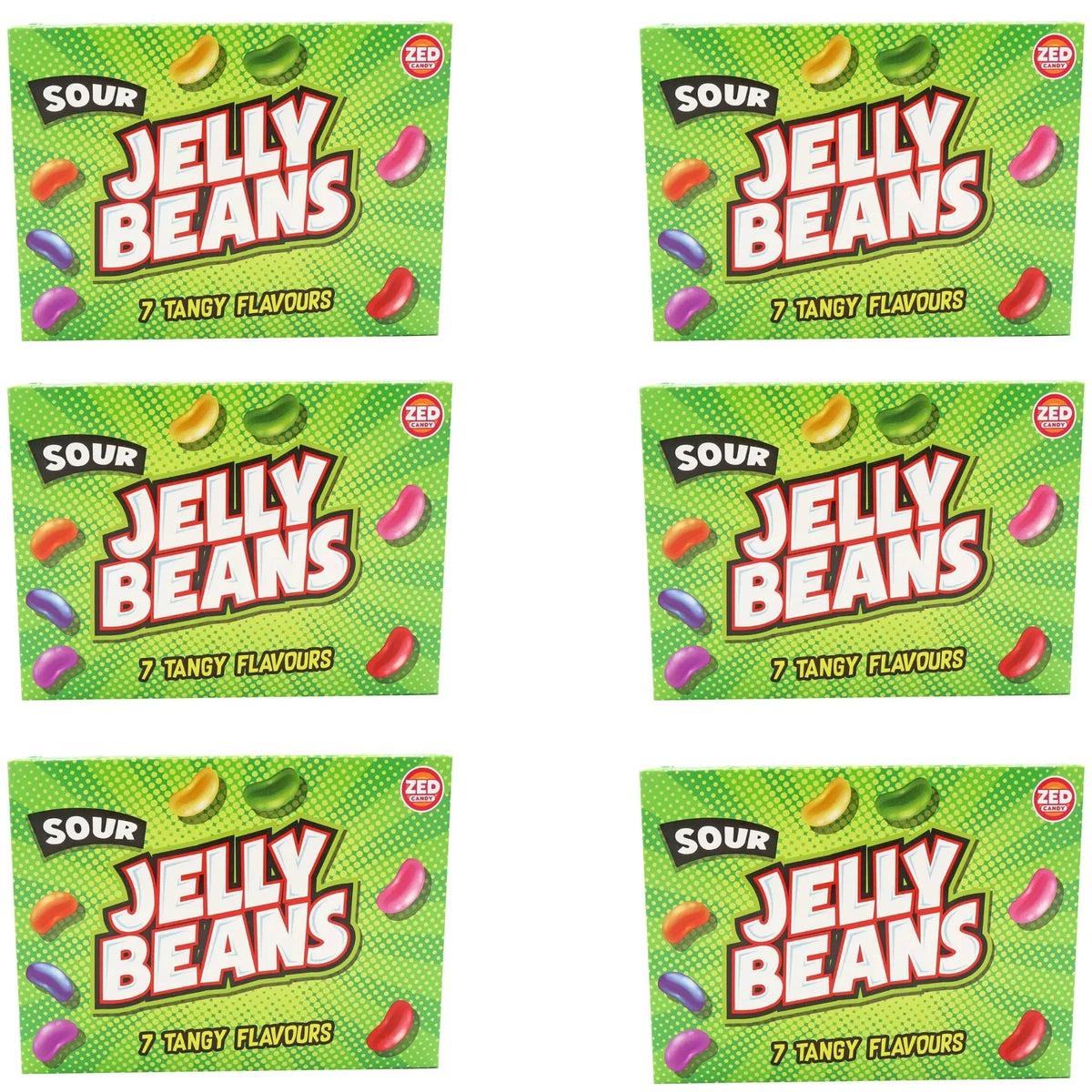 Zed Candy Sour Jelly Beans 120g Fruity Sweets Packs of 2, 6 or 12
