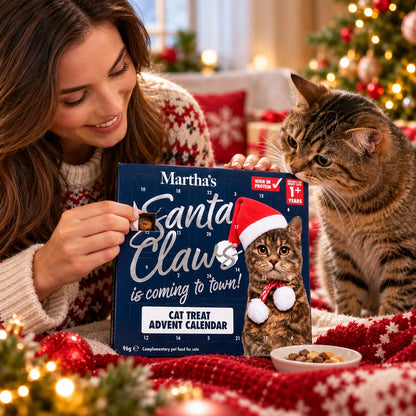 Martha’s Christmas Cat Treat Advent Calendar 96g – 120 Treats in 3 Flavours