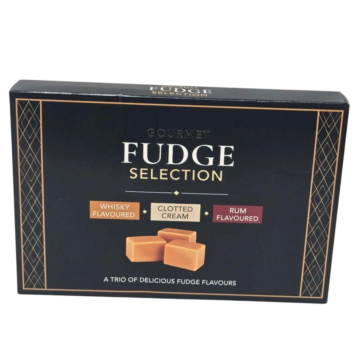 Gourmet Fudge Selection Gift Box 230g Clotted Cream Whisky & Rum Flavours