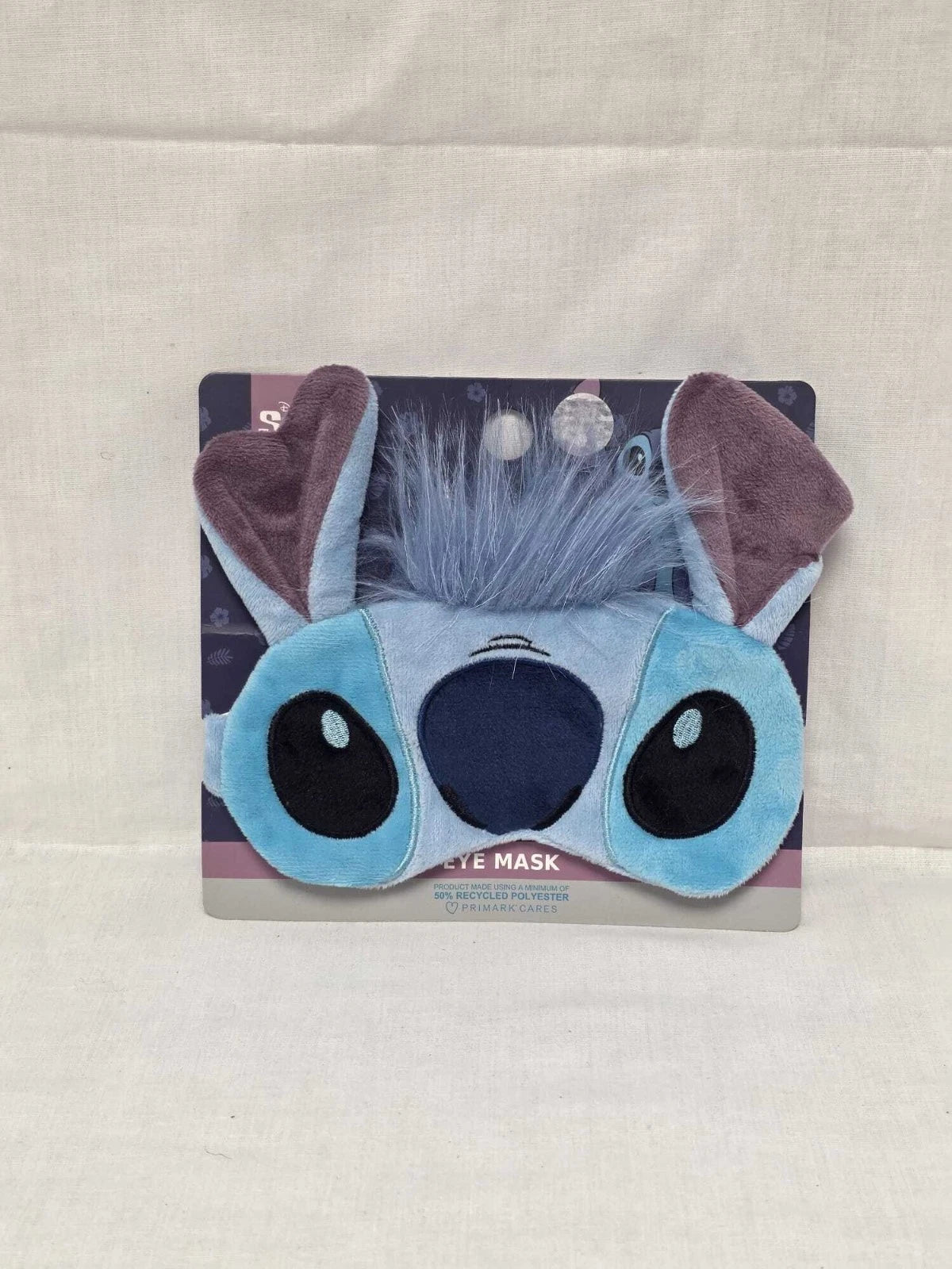Blue Plush Character Sleep Eye Mask with 3D Ears & Elasticated Strap – Travel & Relaxation