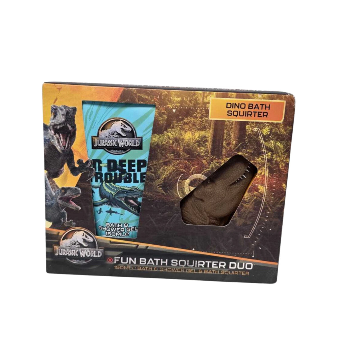 Jurassic World Bath Gift Set 150ml Bath & Shower Gel with Dinosaur Squirter