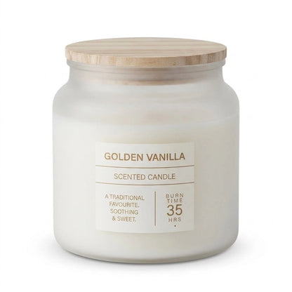 Scented Frosted Glass Jar Candle 300g – Approx. 35 Hour Burn Time – Choice of 4 Fragrances