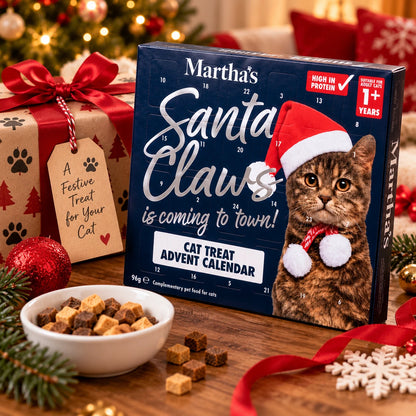 Martha’s Christmas Cat Treat Advent Calendar 96g – 120 Treats in 3 Flavours