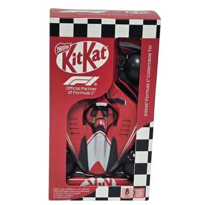 KitKat Formula 1 Racing Car Collectable Metal Tin Red Black Motorsport Gift