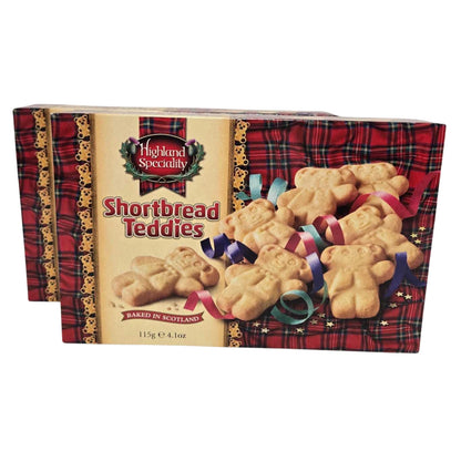 Highland Speciality Shortbread Teddies – Pack of 2 x 115g Scottish Biscuit Gift Boxes