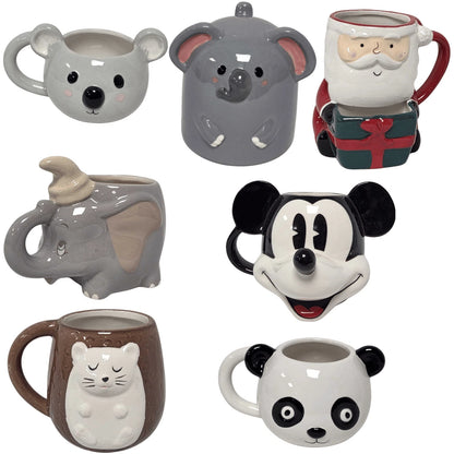 Novelty Ceramic Character Mug – Choice of 7 Animal & Santa Designs