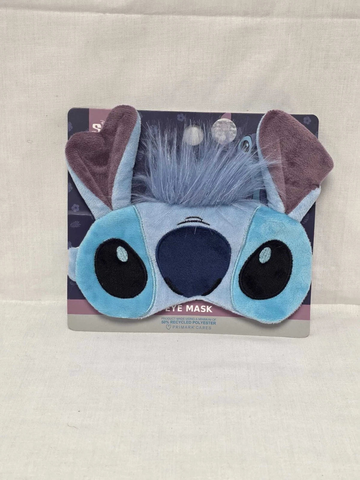 Blue Plush Character Sleep Eye Mask with 3D Ears & Elasticated Strap – Travel & Relaxation