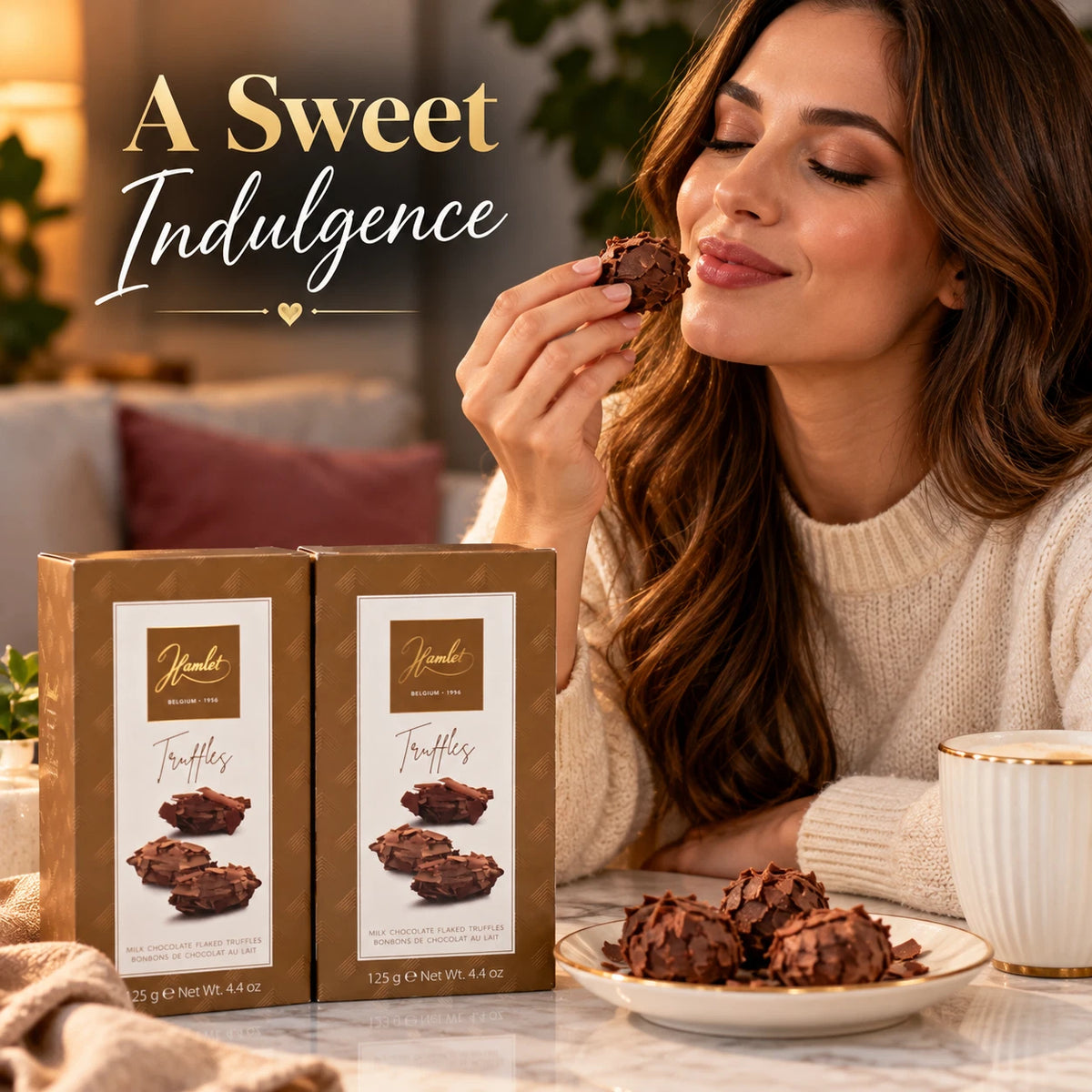 Hamlet Belgian Milk Chocolate Flaked Truffles 125g – Single or Pack of 2