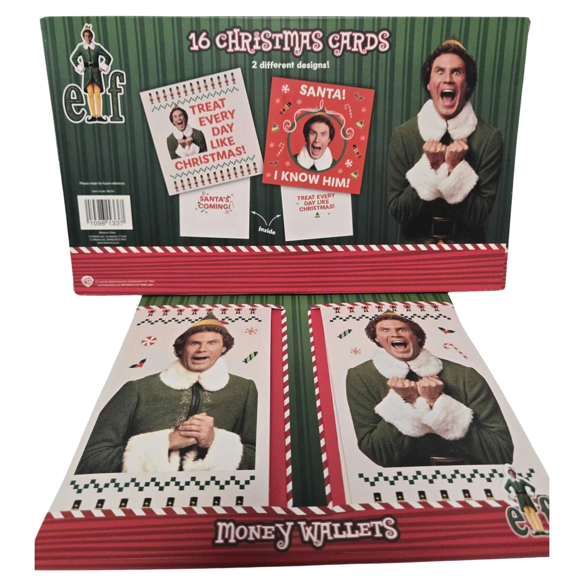Elf Movie Christmas Cards Pack of 16 or Money Wallets Pack of 4