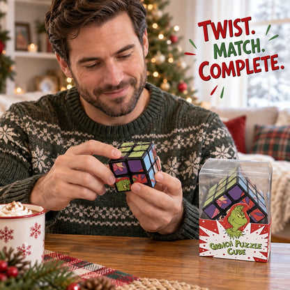 Christmas 3x3 Picture Puzzle Cube – Rotating Brain Teaser Toy & Stocking Filler