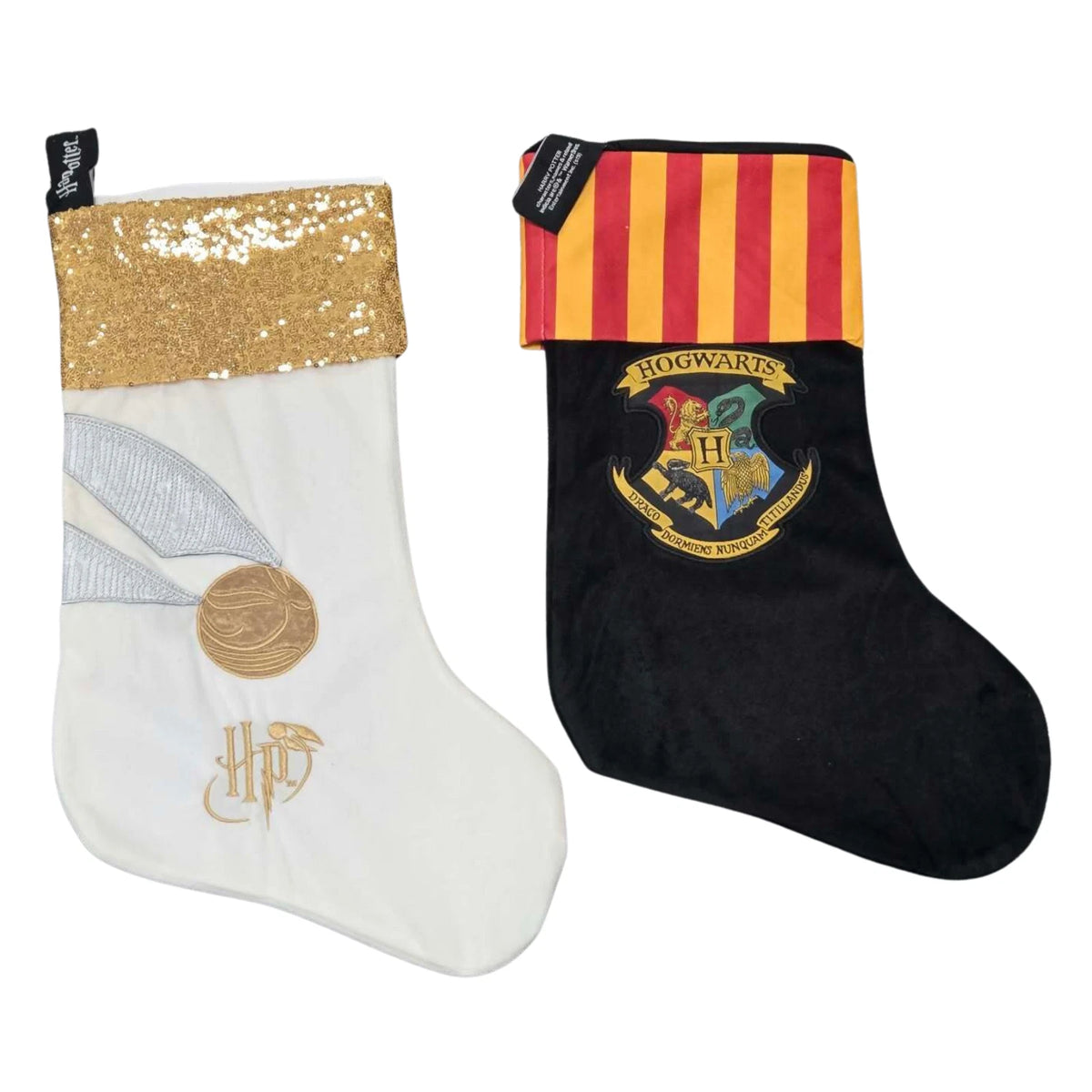 Harry Potter Christmas Stockings Hogwarts Crest Golden Snitch Single or Pair