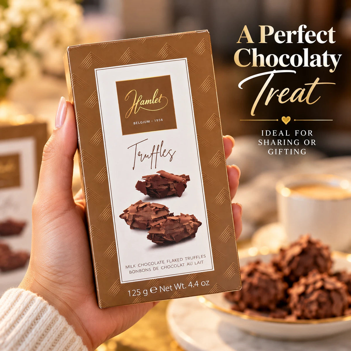 Hamlet Belgian Milk Chocolate Flaked Truffles 125g – Single or Pack of 2