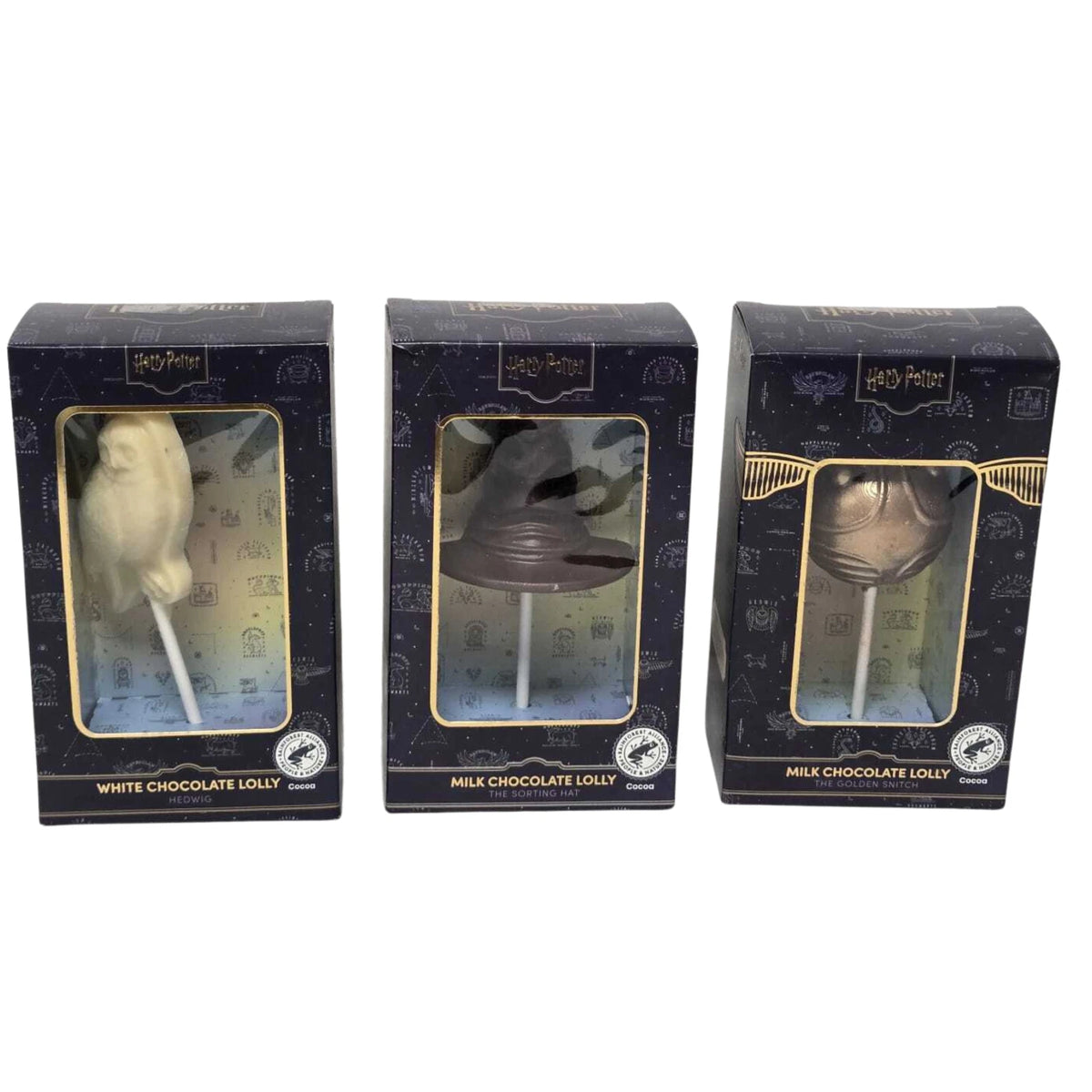 Harry Potter Chocolate Lollipop 30g | Hedwig, Sorting Hat or Golden Snitch | Boxed Sweet Gift