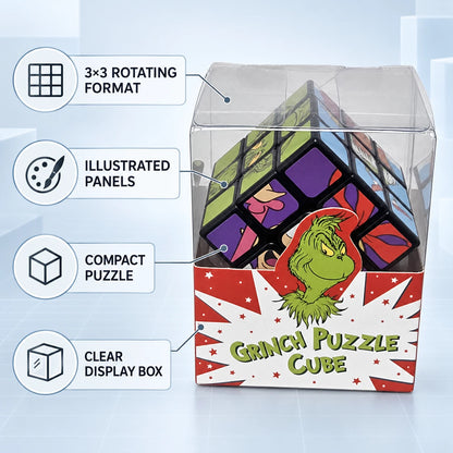 Christmas 3x3 Picture Puzzle Cube – Rotating Brain Teaser Toy & Stocking Filler