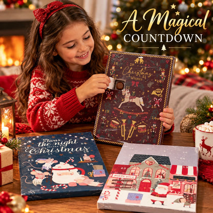 Christmas Advent Calendar 24 Day Cocoa & Hazelnut Treats – 3 Designs