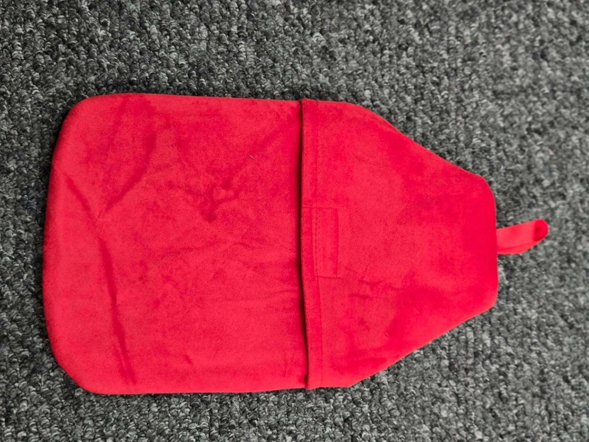 The Polar Express Hot Water Bottle 1L Red Plush Cover Gold Train Gift