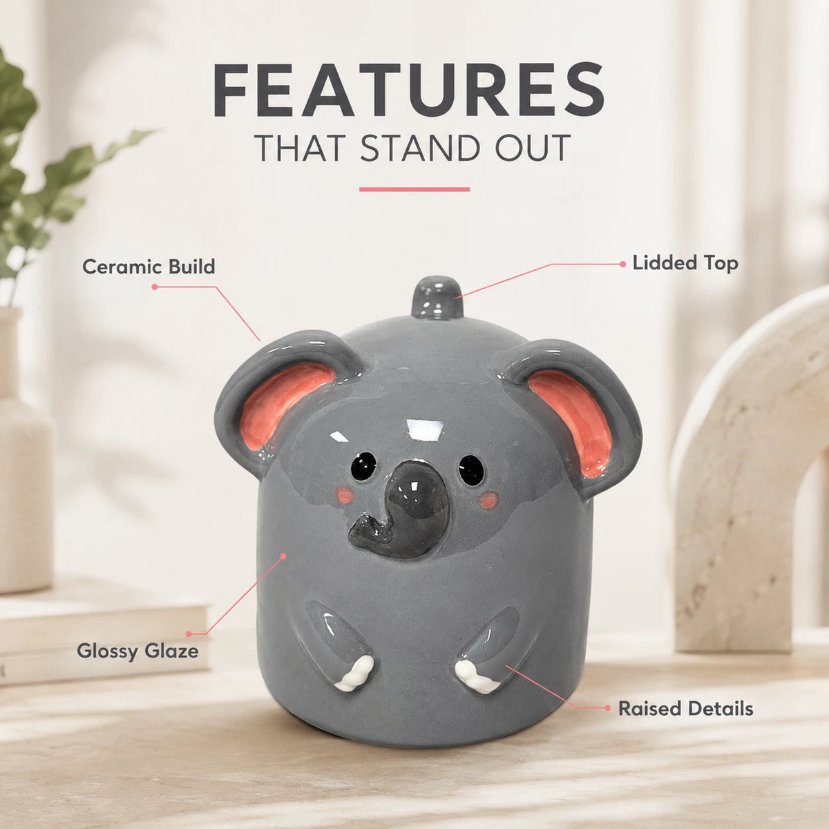 Novelty Ceramic Character Mug – Choice of 7 Animal & Santa Designs