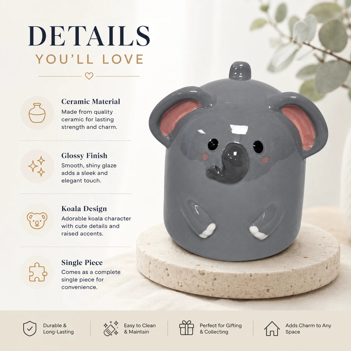 Novelty Ceramic Character Mug – Choice of 7 Animal & Santa Designs