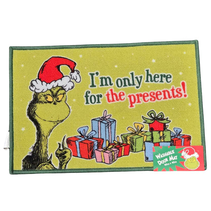Grinch Christmas Door Mat 60 x 40cm Washable Festive Mat Single or Set of 2