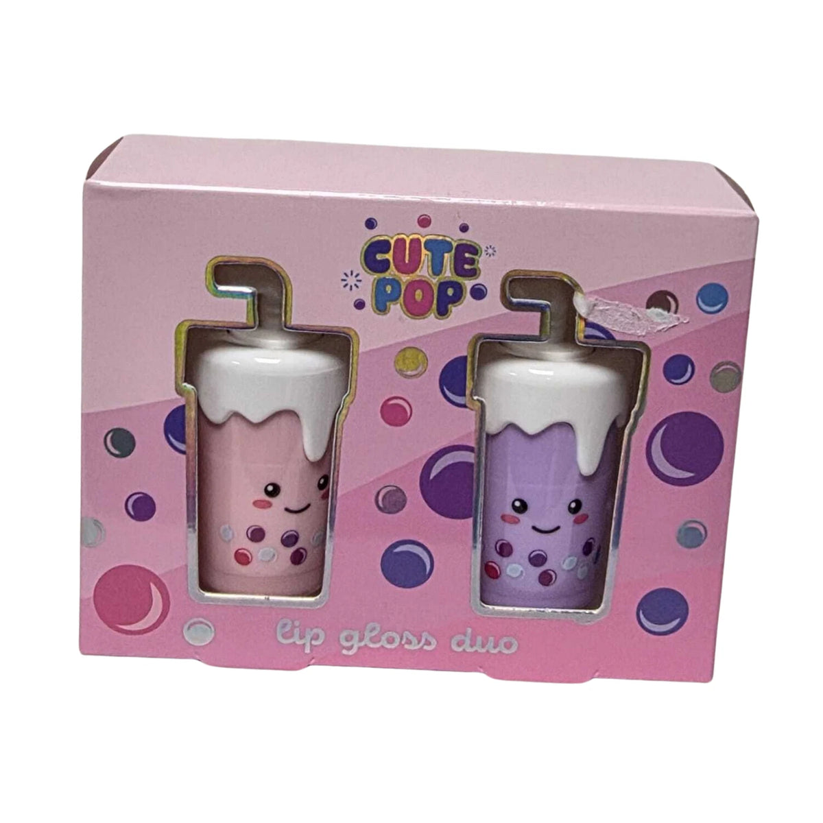 Cute Pop Lip Gloss Duo Fruity Gift Set – Pink or Blue, 2 x 3.5ml